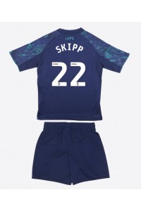 Leicester City Oliver Skipp #22 Jalkapallovaatteet Lasten Vieraspeliasu 2025-26 Lyhythihainen (+ Lyhyet housut)